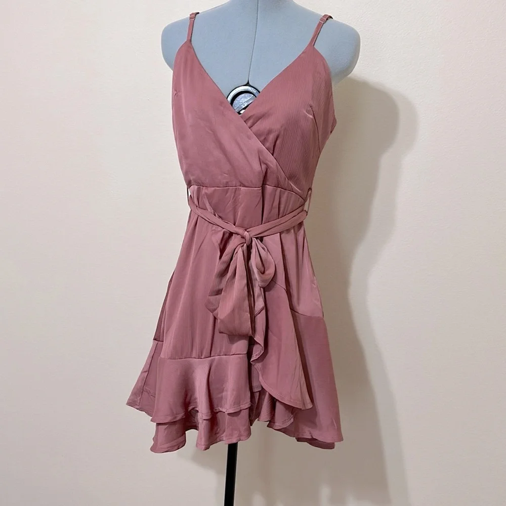 Princess Polly Watermelon Champagne Mini Elegant Dress, Size US 4 - Picture 3 of 12